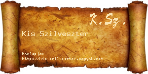 Kis Szilveszter névjegykártya